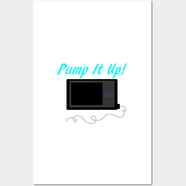 Pump It Up! 2 Cyan Wall Art by CatGirl101